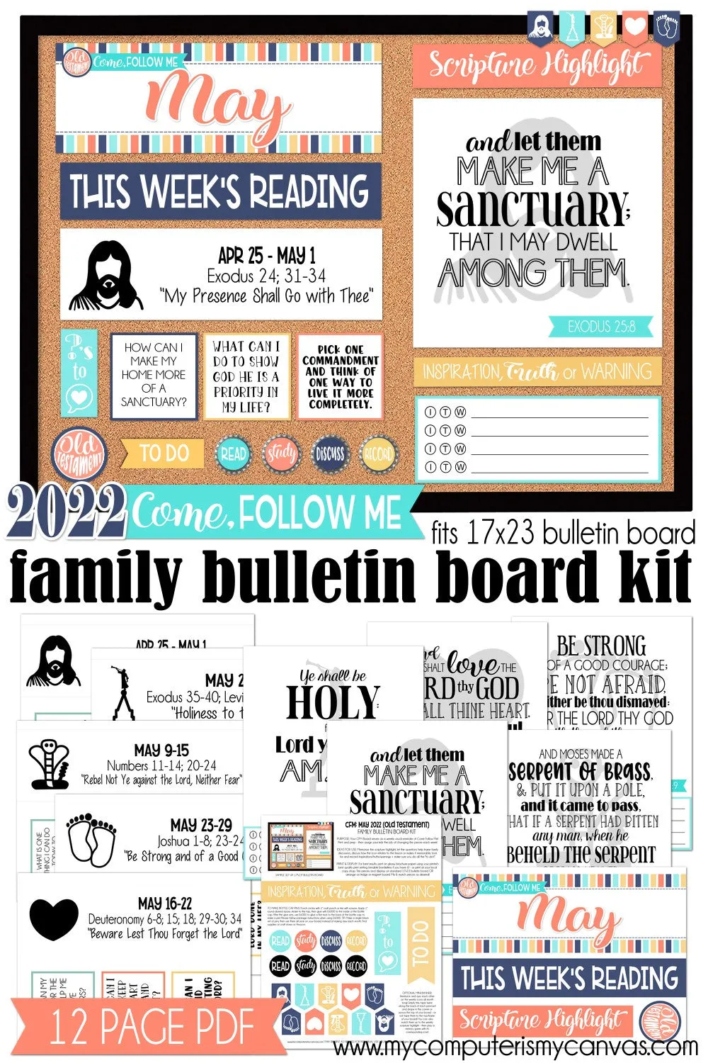 2022 CFM Old Testament Family Bulletin Board Kit {MAY} PRINTABLE