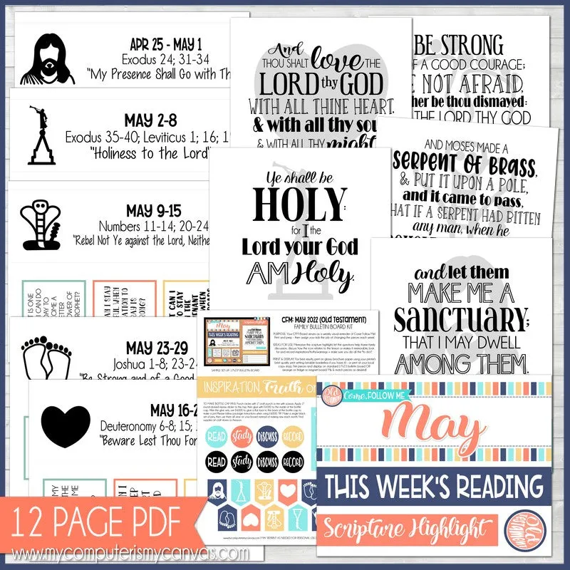 2022 CFM Old Testament Family Bulletin Board Kit {MAY} PRINTABLE