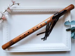 21 Hand Carved Ulin Wood Single Flute || F Note 440 Hz