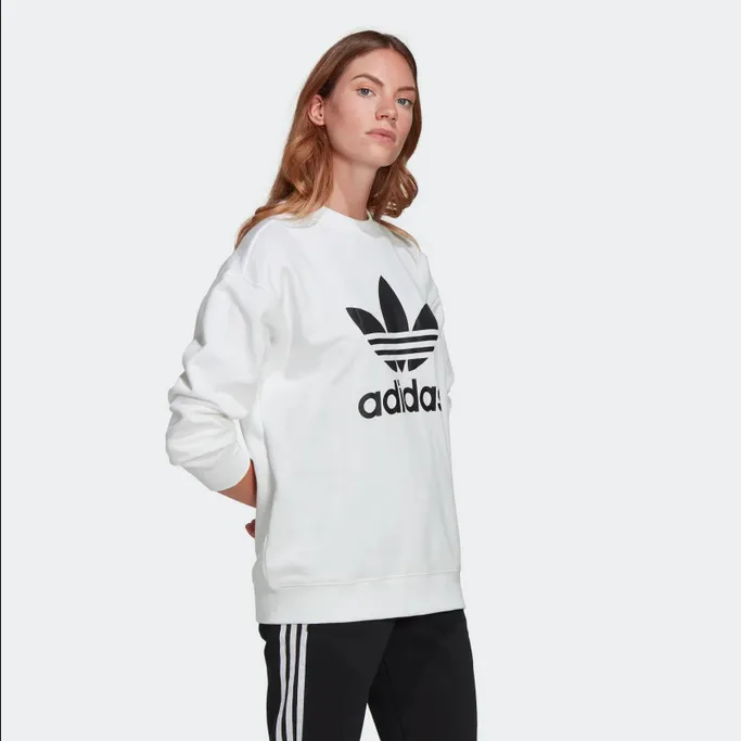 Adidas Originals Trefoil Crew women's crewneck sweatshirt GN2961 white