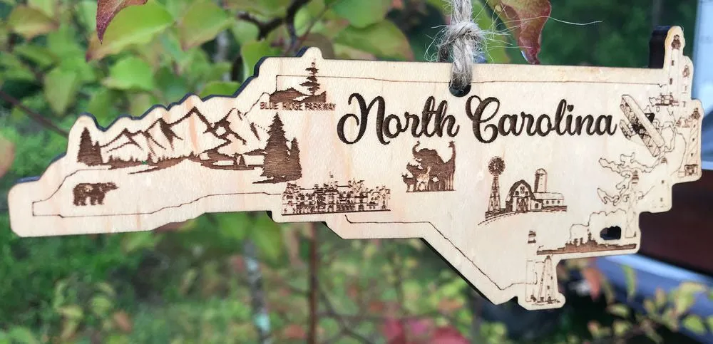 All About North Carolina Ornament