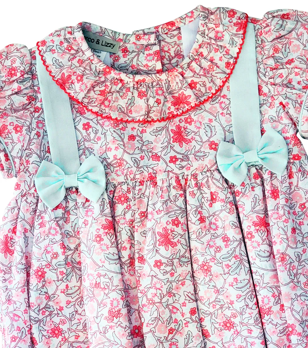 Baby Girl's "Peggy & Tom" Floral Bubble