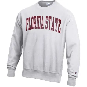 Champion Adult/Unisex Florida State Reverse Weave Crew Fleece - Heather Grey