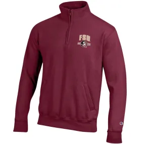 Champion Adult/Unisex FSU Seminole Logo 1/4 Zip Fleece - Garnet