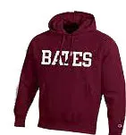 Champion Hooded Maroon Sweatshirt with BATES Imprint