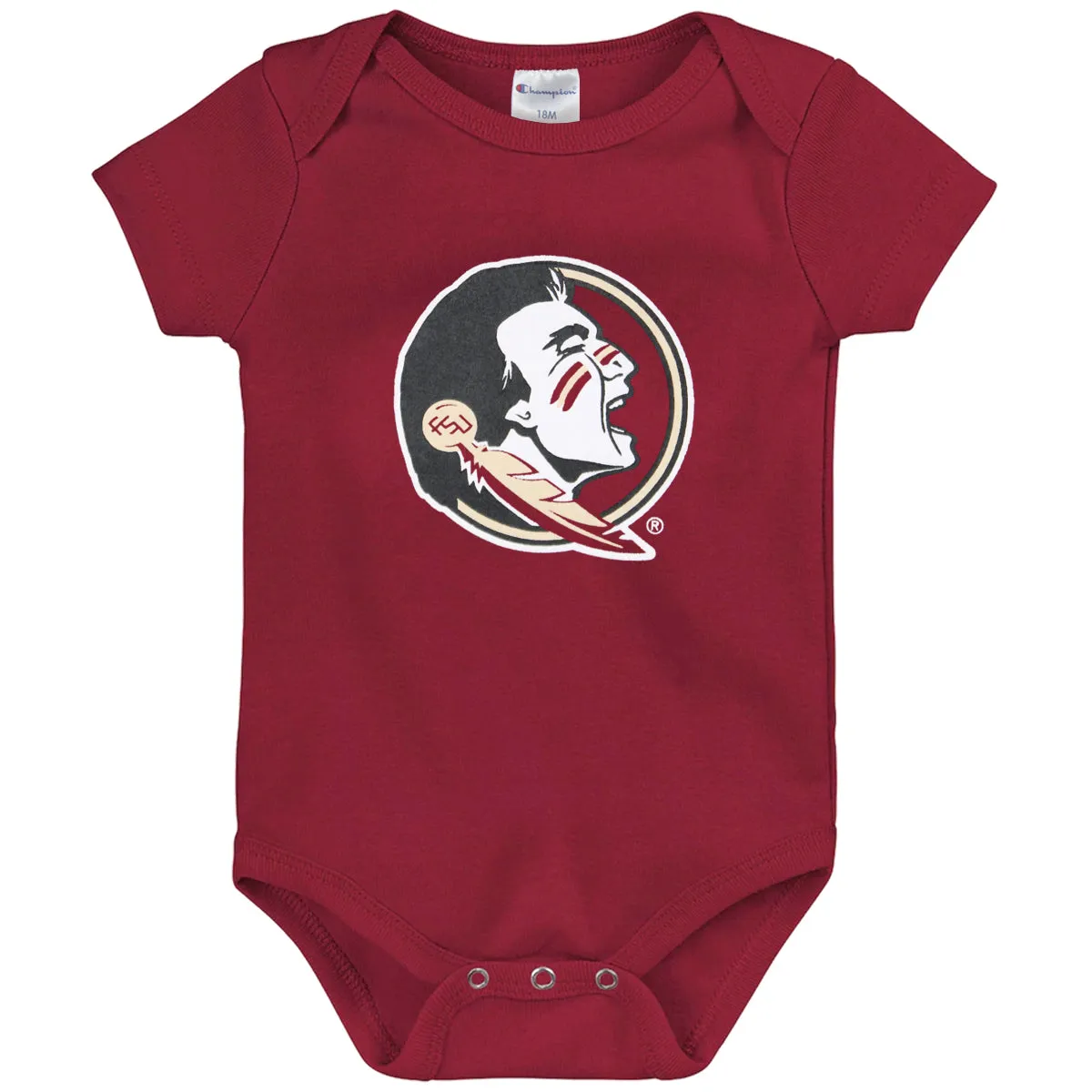 Champion Infant Seminole Logo Design Onesie - Garnet