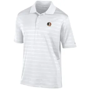 Champion Men's Vault Seminole Logo Textured Polo - White