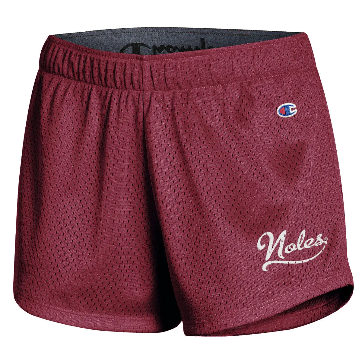 Champion Women's Noles Script Design Mesh Short - Garnet