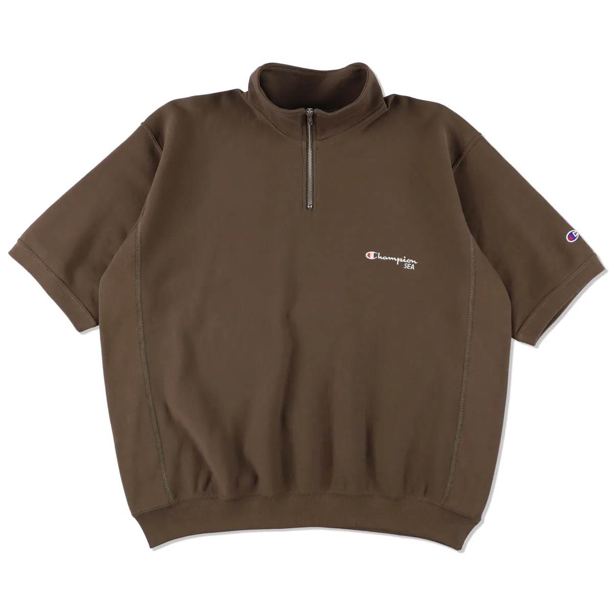 Champion x WDS REVERSE WEAVE(R) S/S HALF ZIP SWEATSHIRT / COYOTE