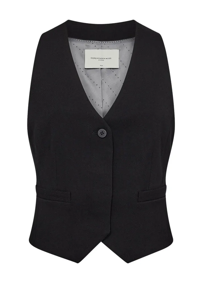 Copenhagen Muse Tailor Waistcoat - Vest - Black