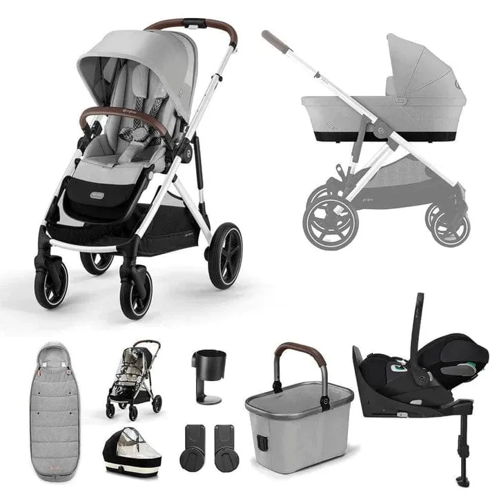 Cybex Gazelle S Luxury Bundle - Silver / Lava Grey