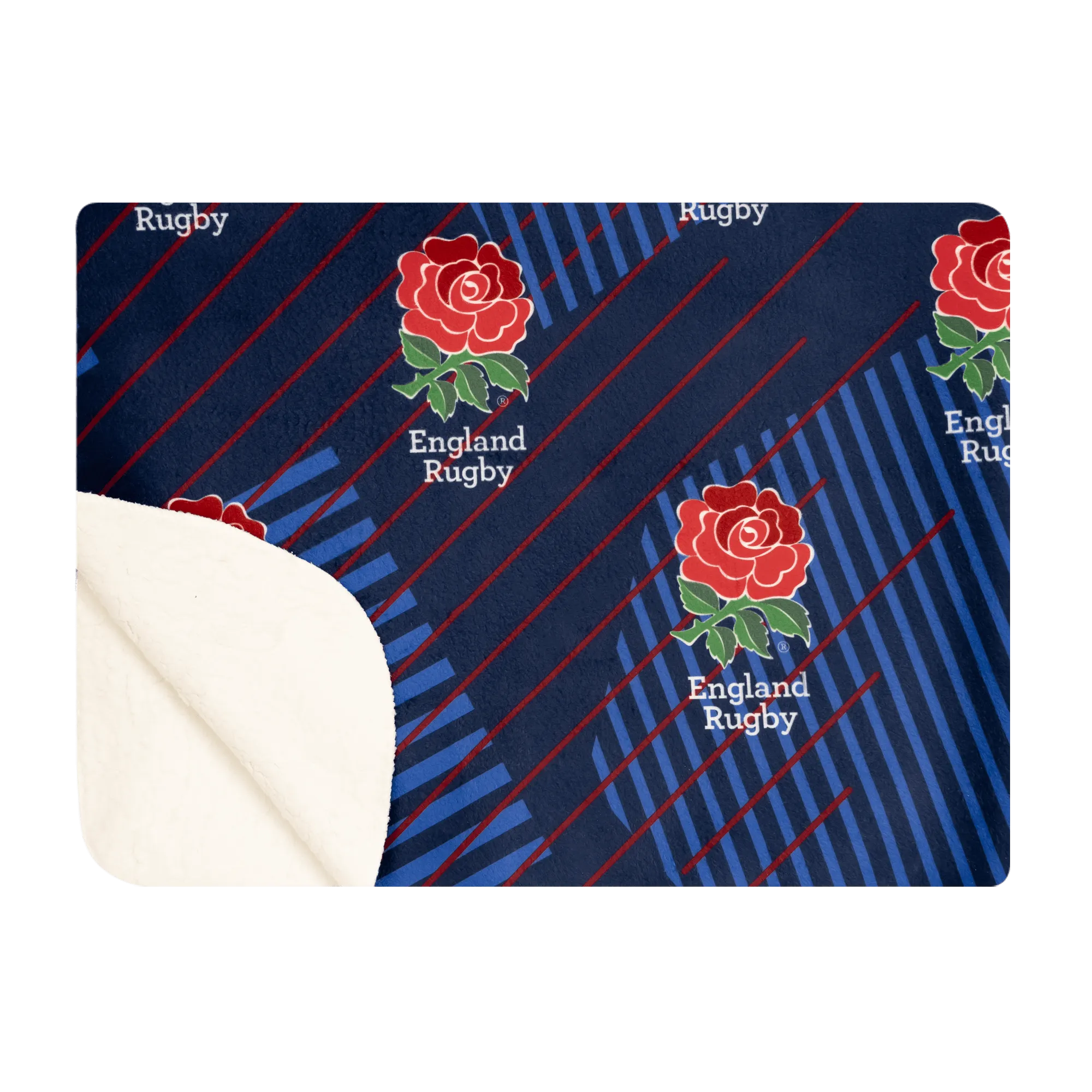 England Rugby Premium Luxury Sherpa Fleece Blanket - Ultra-Soft and Warm Throw for Fans