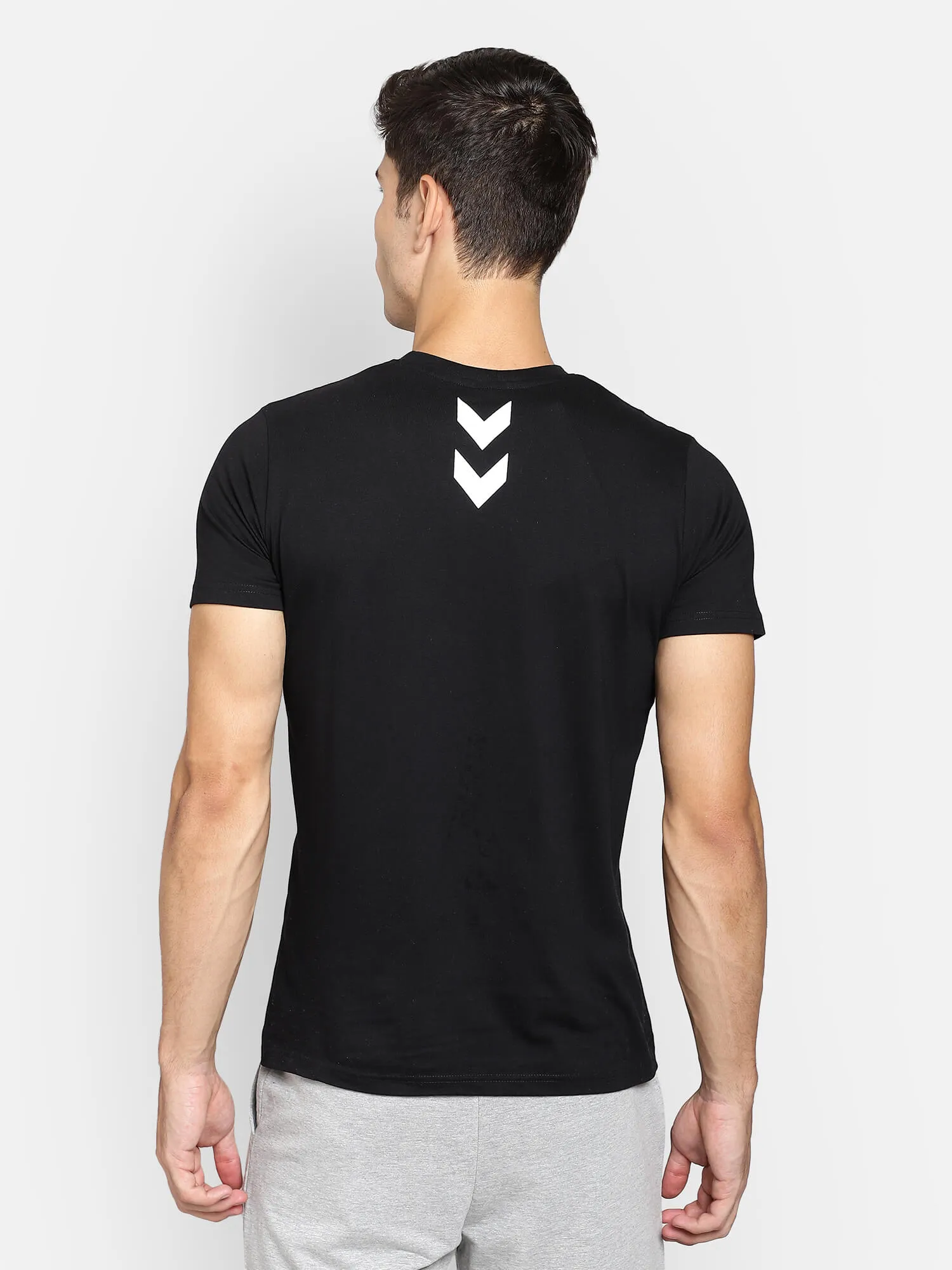 Evel Men Cotton Black T-Shirt