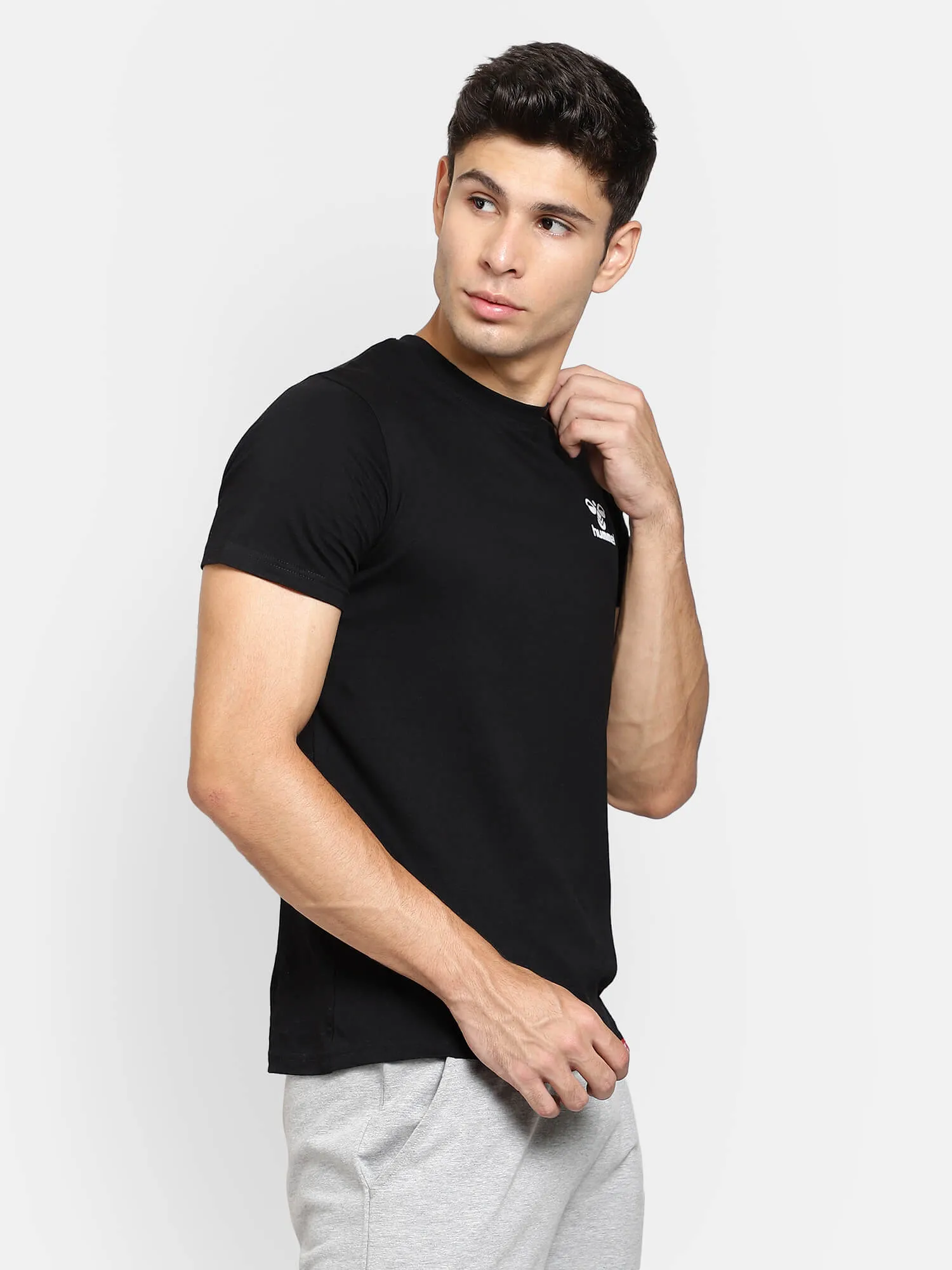 Evel Men Cotton Black T-Shirt