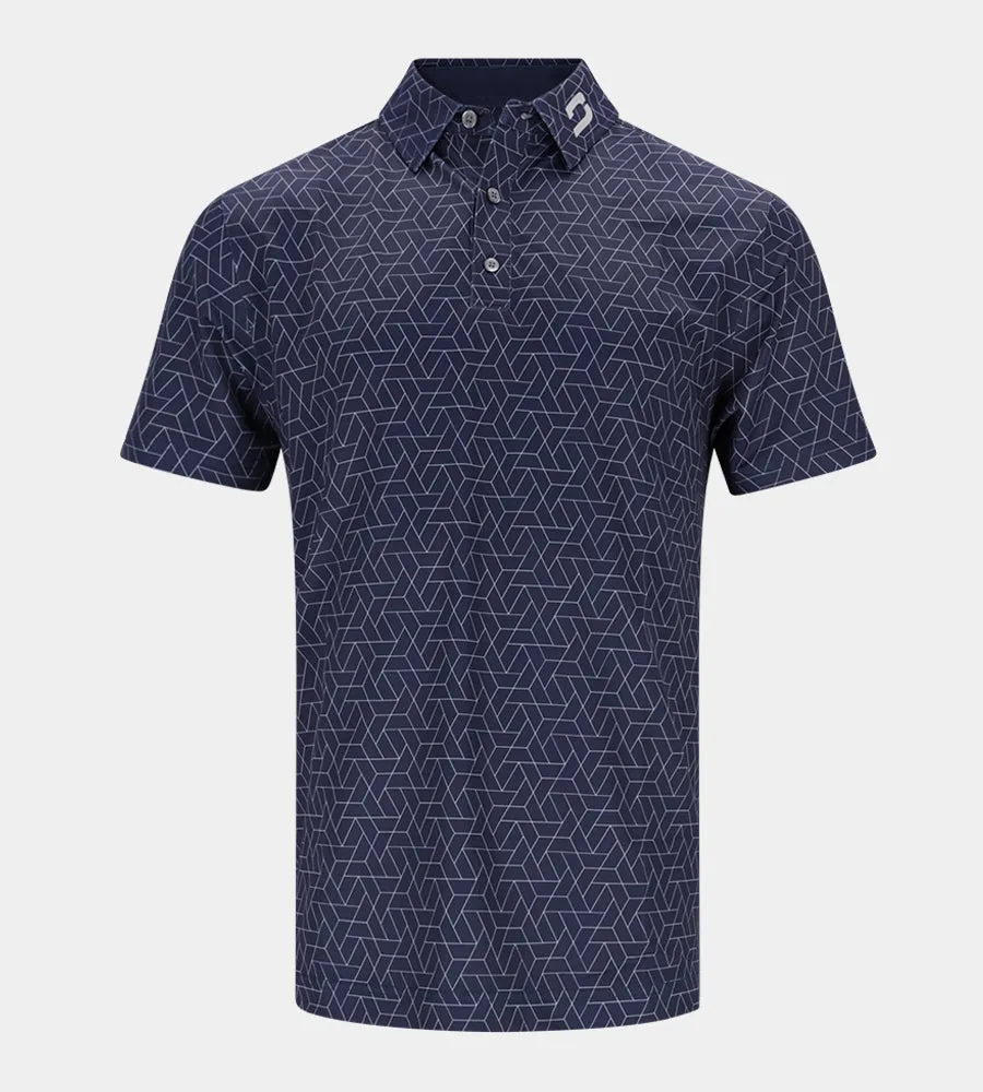 GEOMETRIC POLO - NAVY