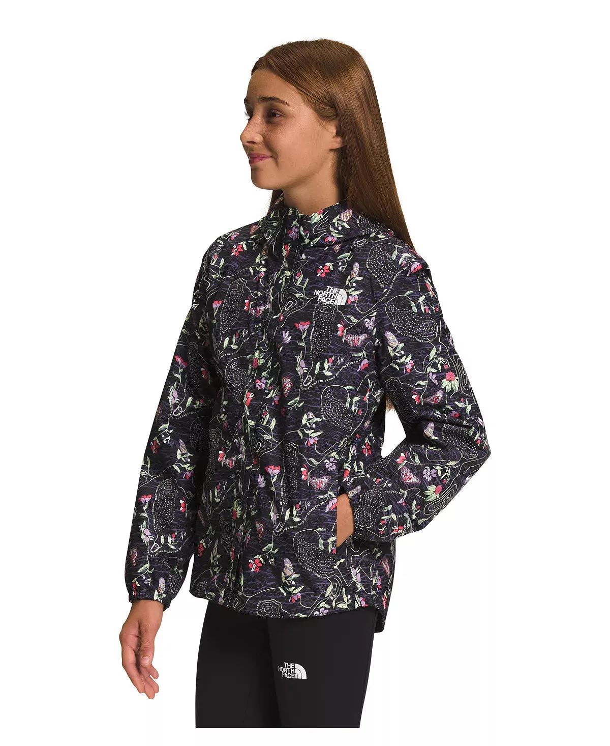 The North Face Girls Black IWD Print Antora Rain Jacket