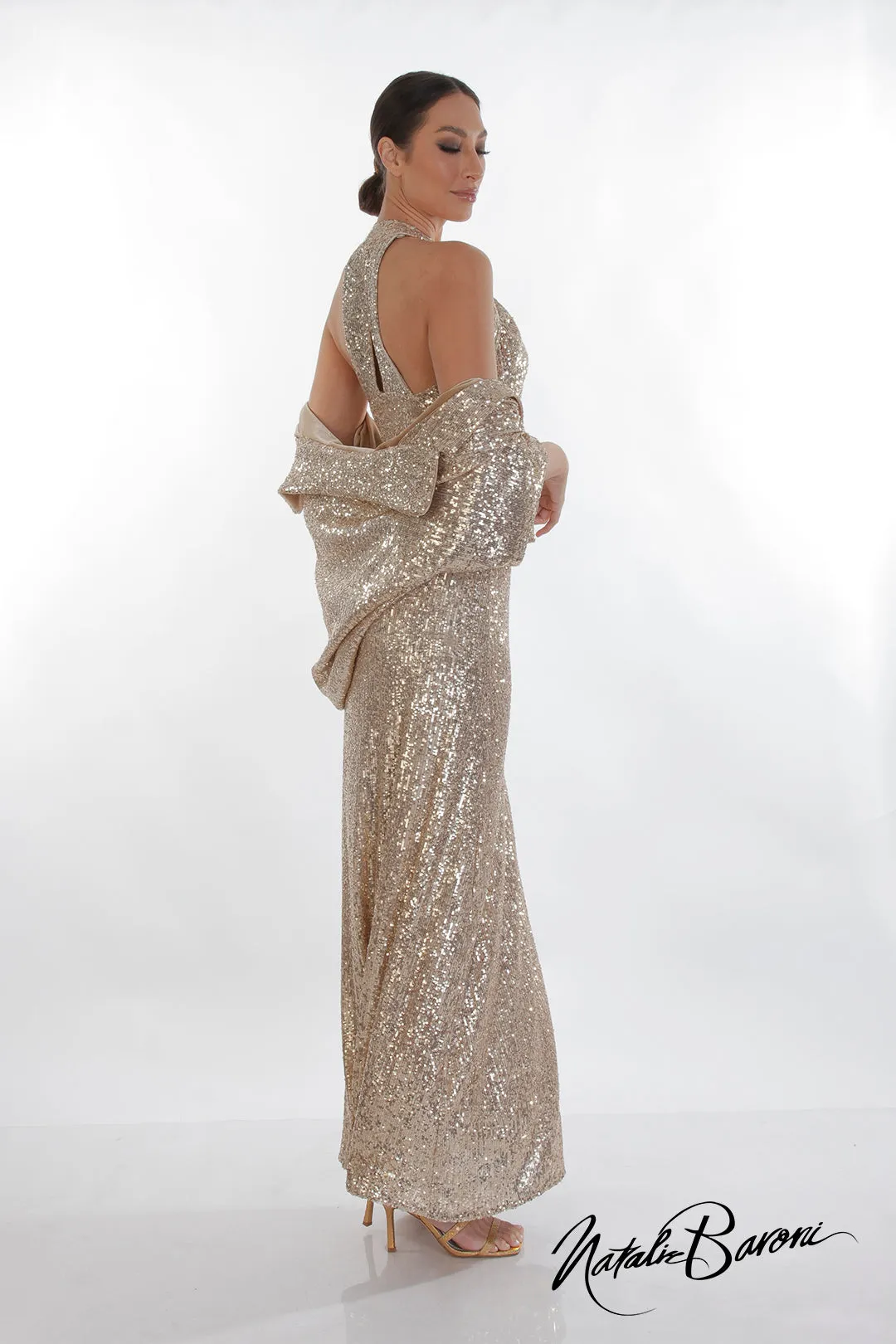 Gold Evening Gown - La Scala