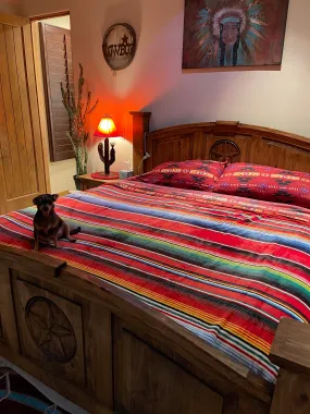 HUGE King Southwest  velvet LUXURY flannel BLANKET