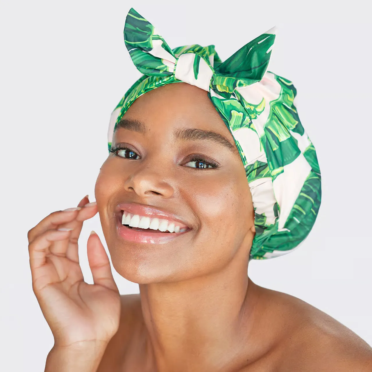 Kitsch - Luxury Shower Cap - Palm Print