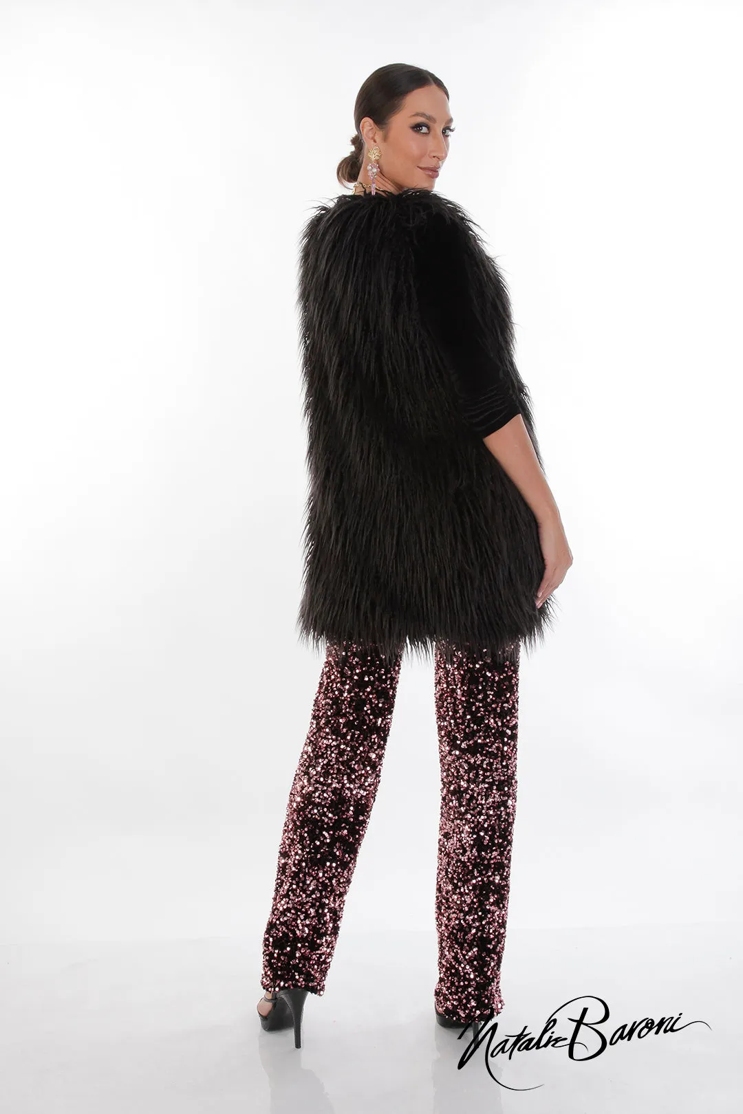 La Scala Glamorous Sequin Stiletto Pants