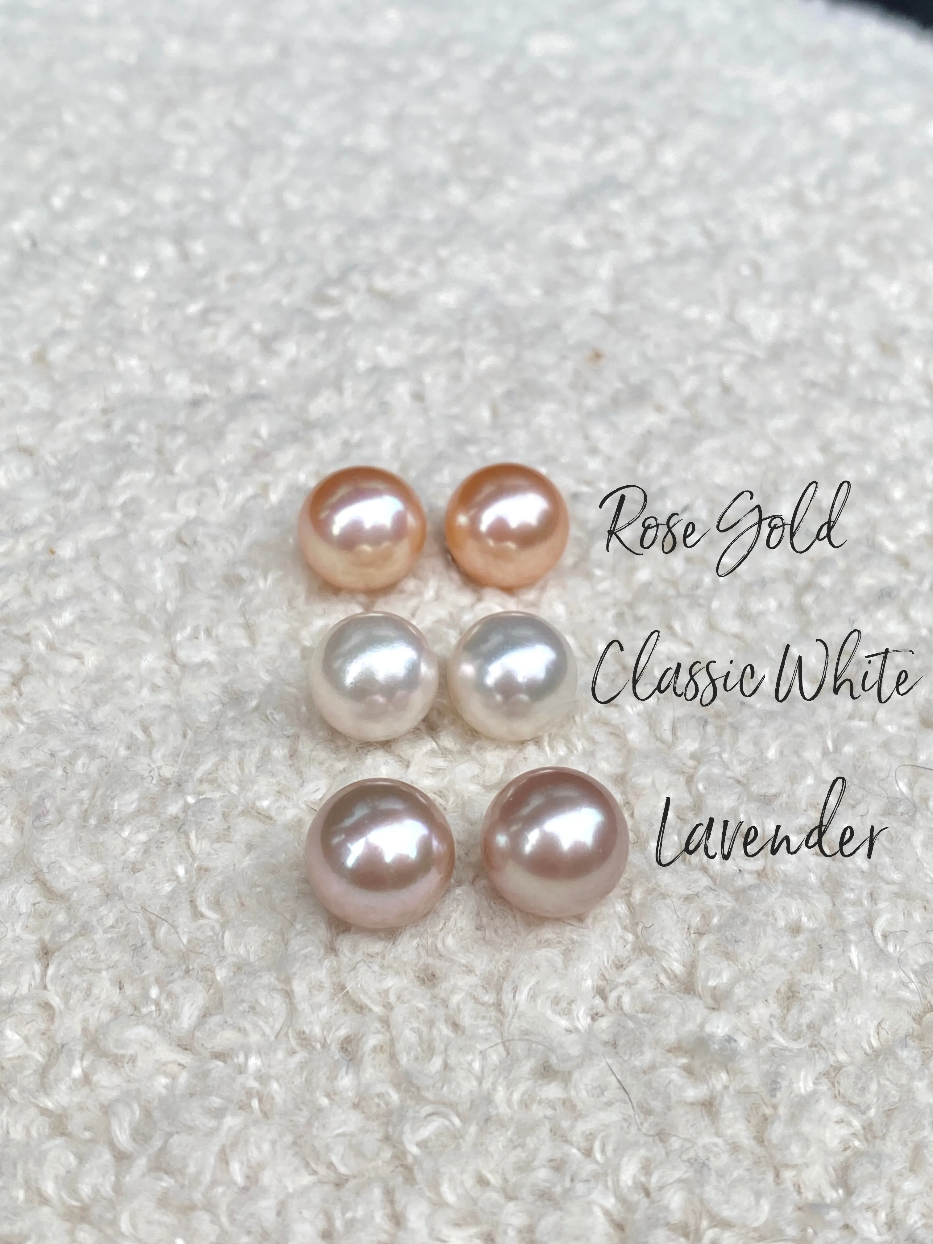 Luxury 9mm Freshwater Pearl Stud Earrings