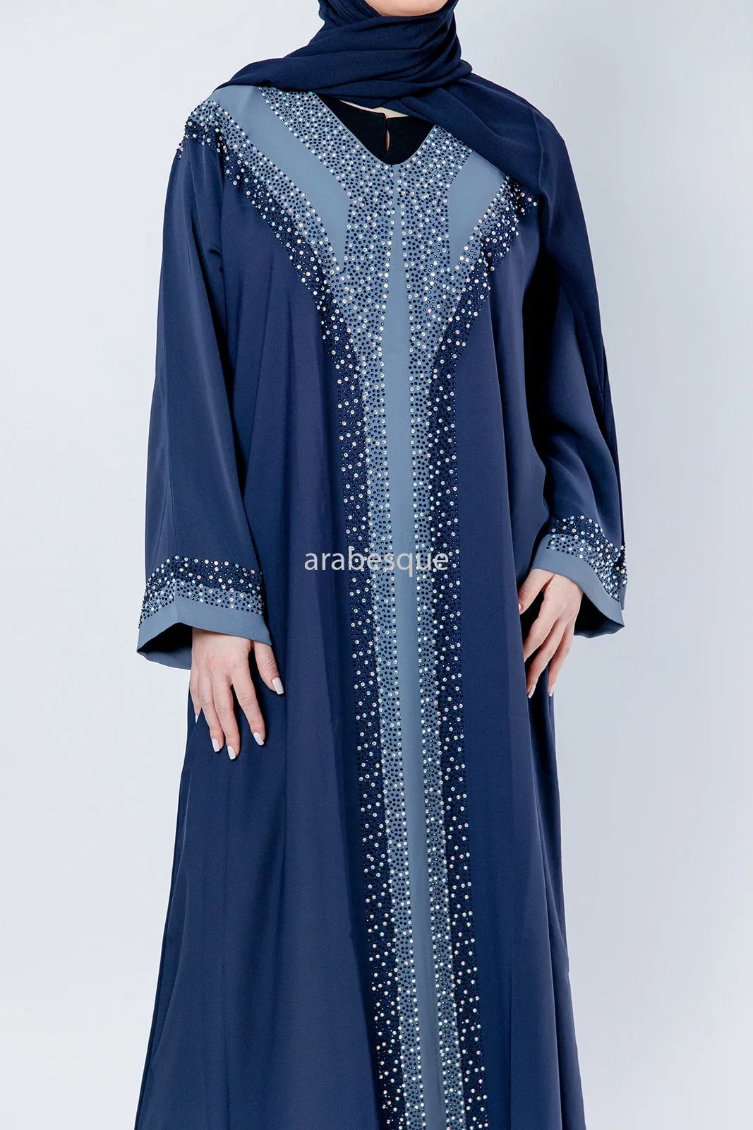 Luxury Diamante Closed  Abaya