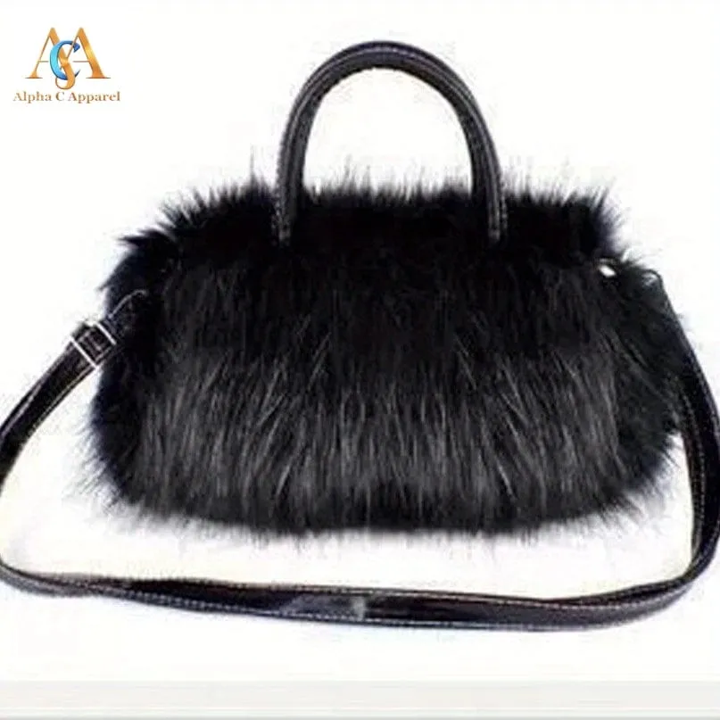 Luxury Fluffy Faux Fur Handbag