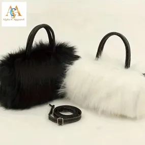 Luxury Fluffy Faux Fur Handbag