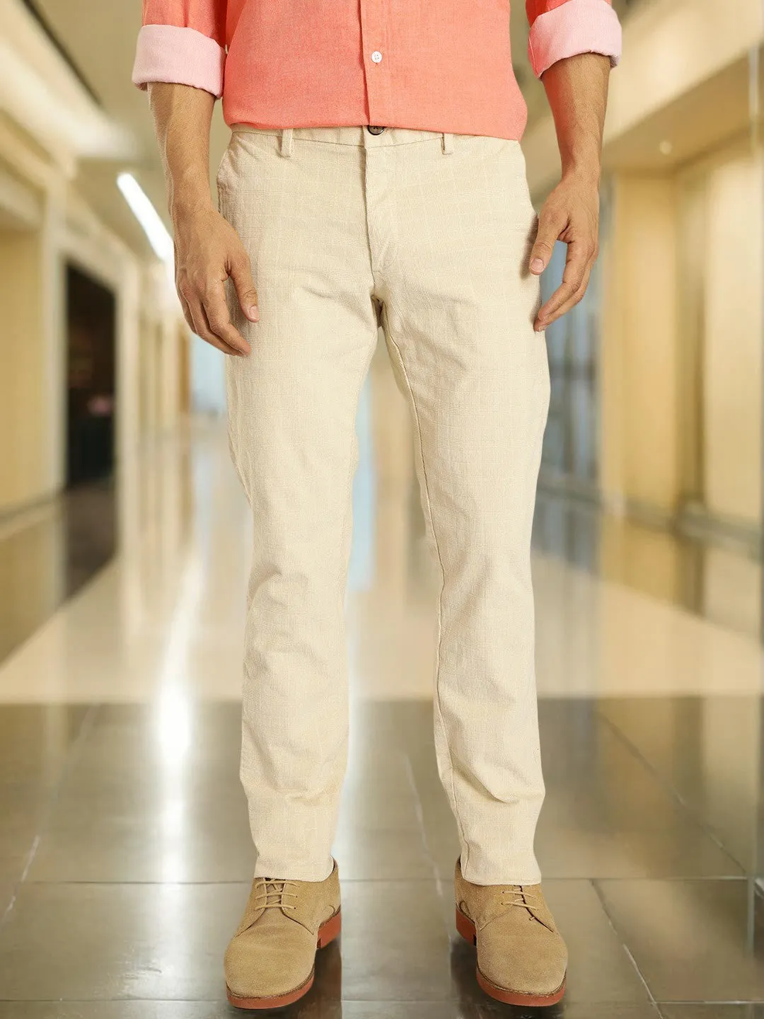 Men Brooklyn Fit Cotton Stretch Trouser