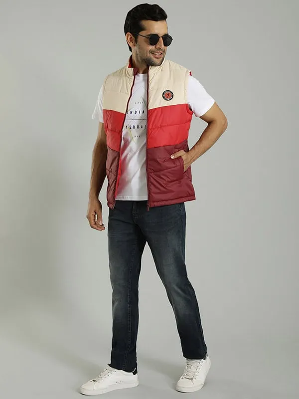 Men Color Block Sleeveless Gilet