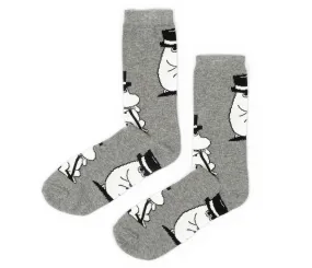 Moominpappa Wondering Men Socks - Grey