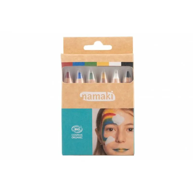 Namaki Organic Face Paint Rainbow Face Pencils