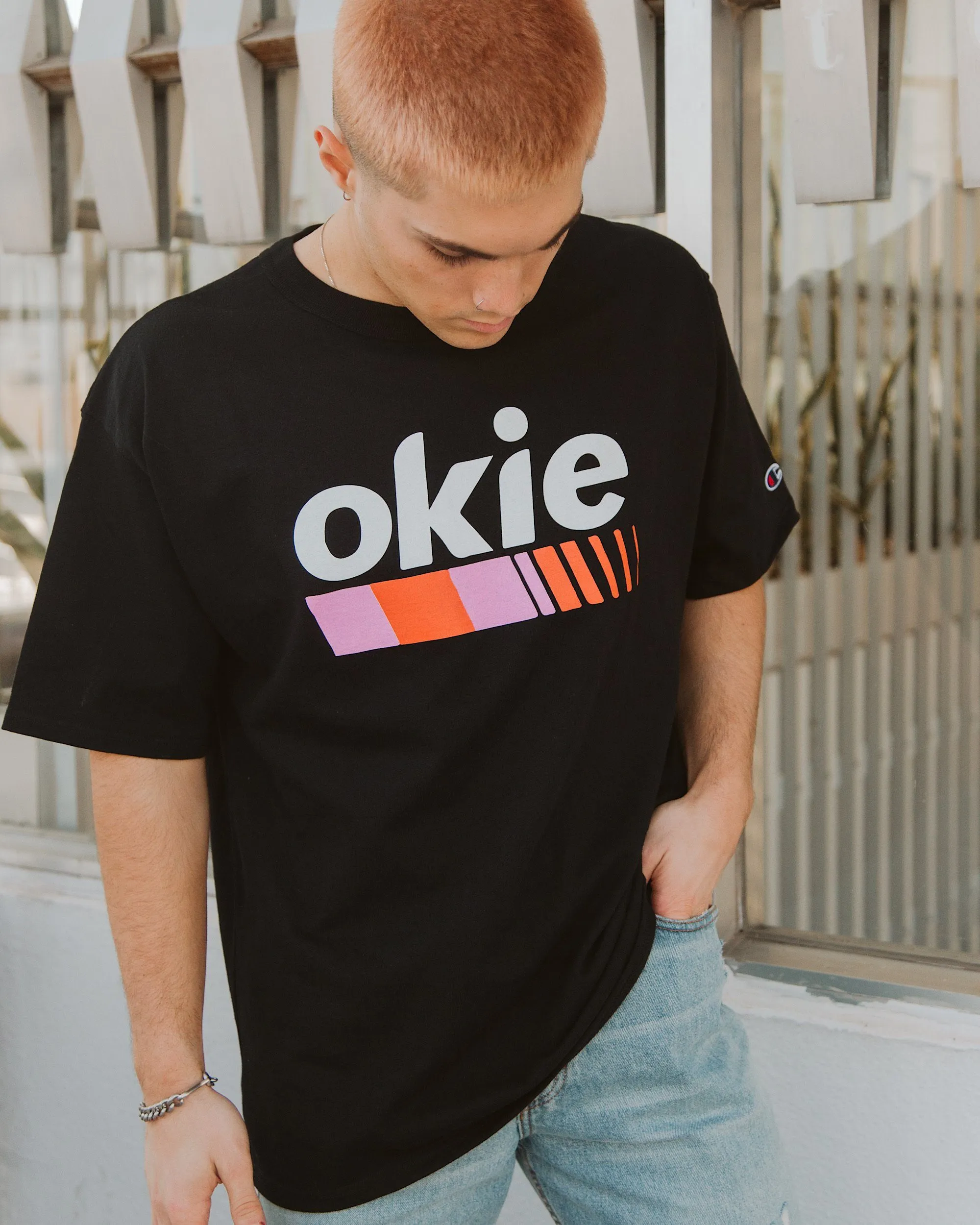 Okie Kicks Black Champion Tee