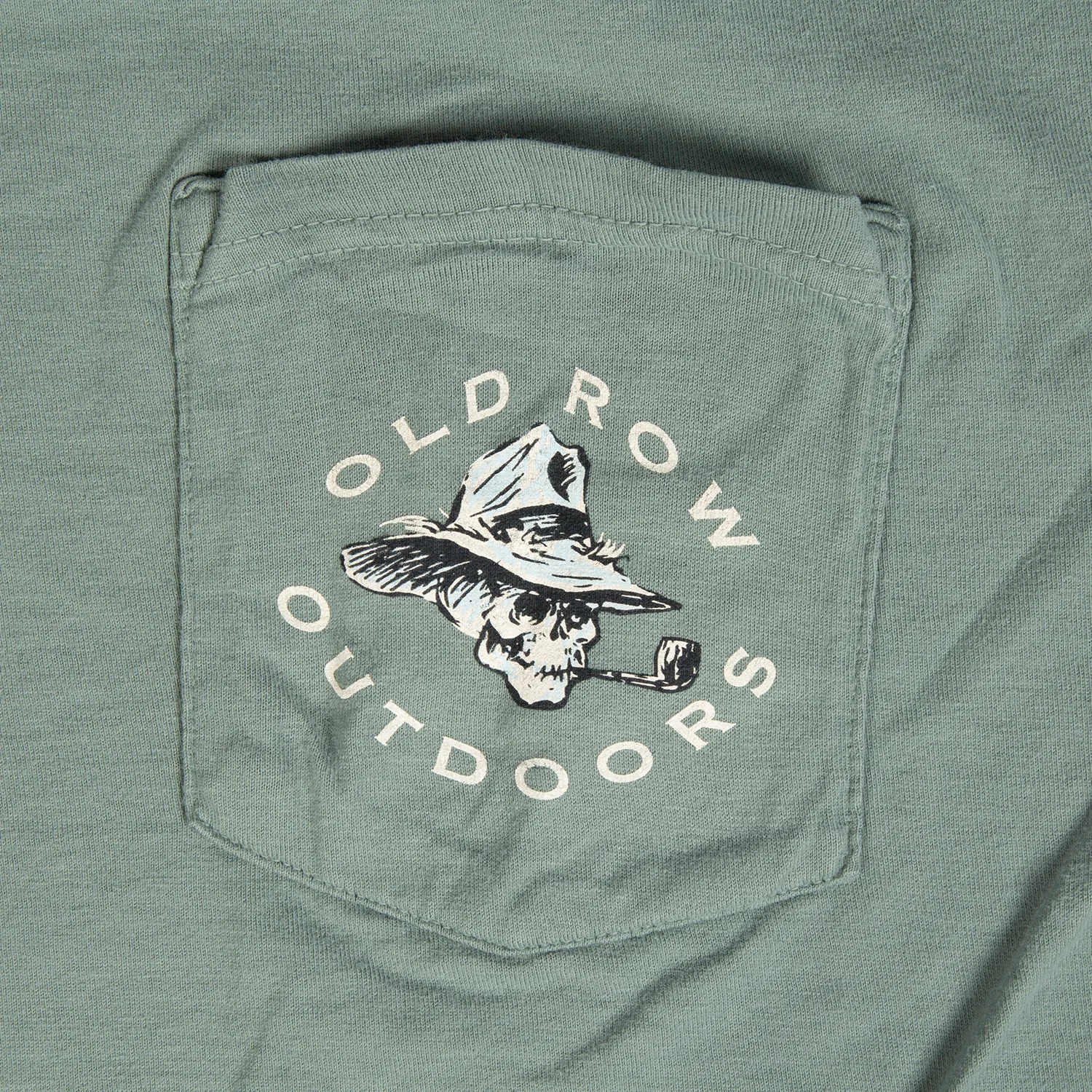 Old Row Outdoors Fishing Skeleton Pocket Tee