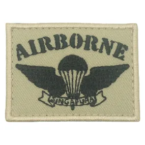 OLD SCHOOL SAF AIRBORNE PATCH - KHAKI BLACK