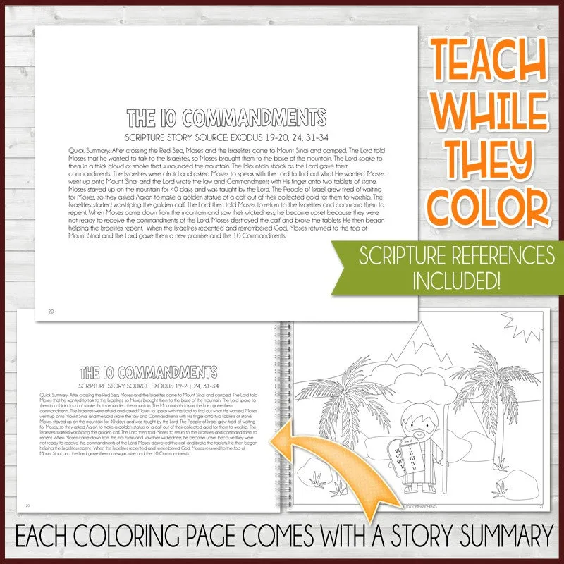 OLD TESTAMENT Scripture Stories Coloring Book {PRINTABLE}