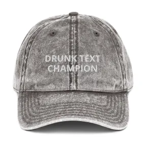 " TEXT CHAMPION" Twill Vintage Cotton Cap