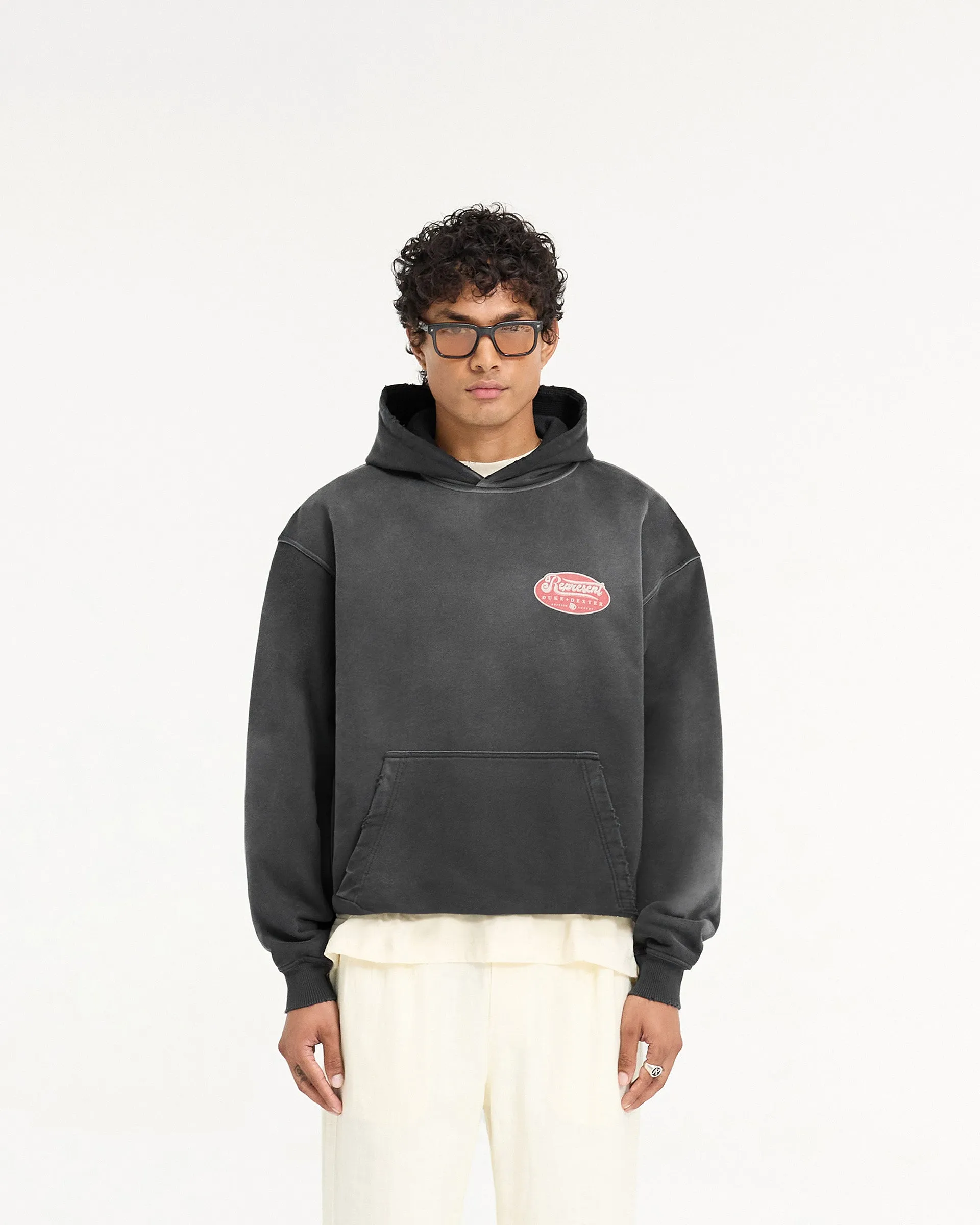 Represent X Duke   Dexter British Luxury Hoodie - Stained Black