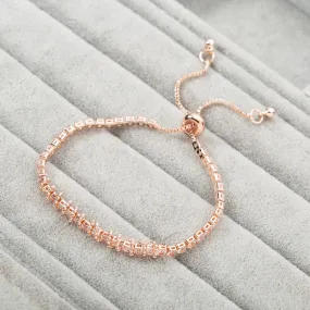 Rose Gold Charm Luxury Crystal Layered Bracelet