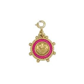 Smiley Face Pink Charm