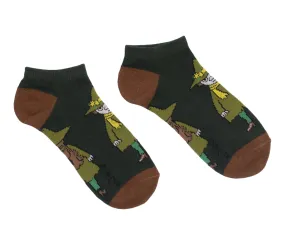 Snufkin Travelling Men Ankle Socks - Green