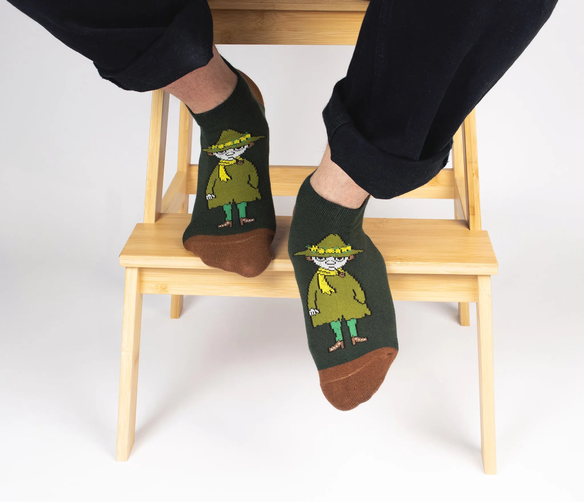 Snufkin Travelling Men Ankle Socks - Green