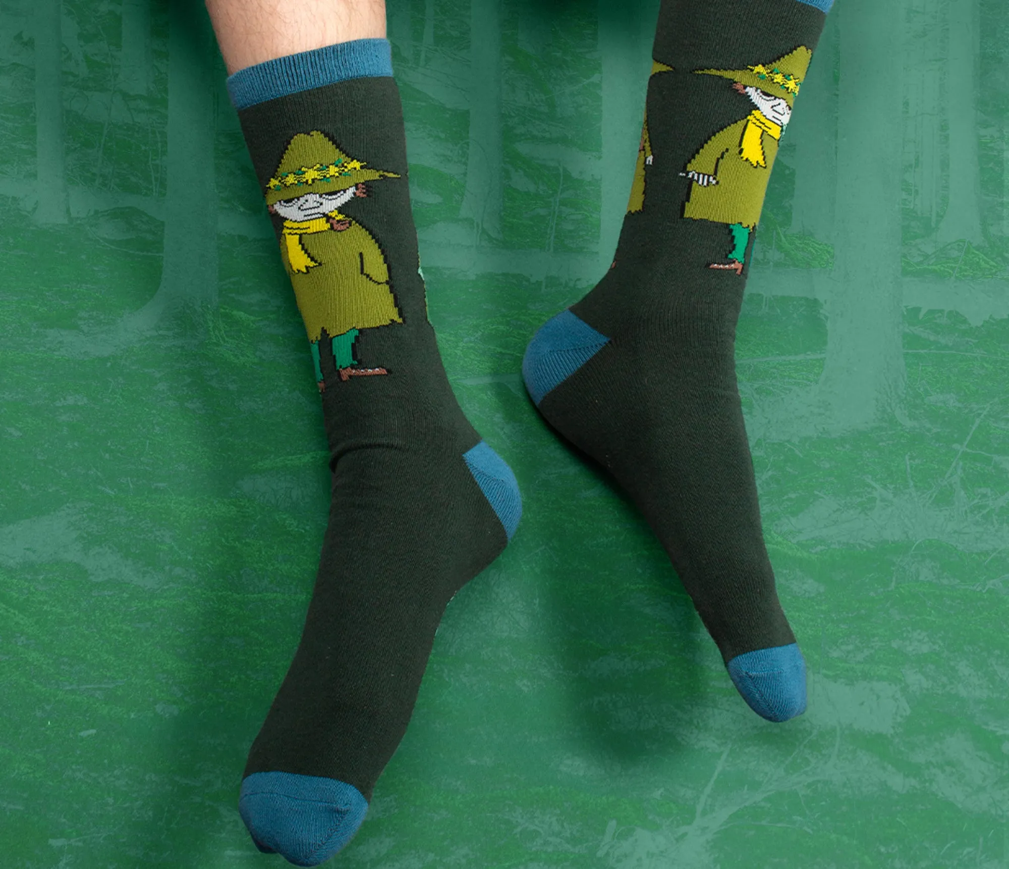 Snufkin Travelling Men Socks - Green