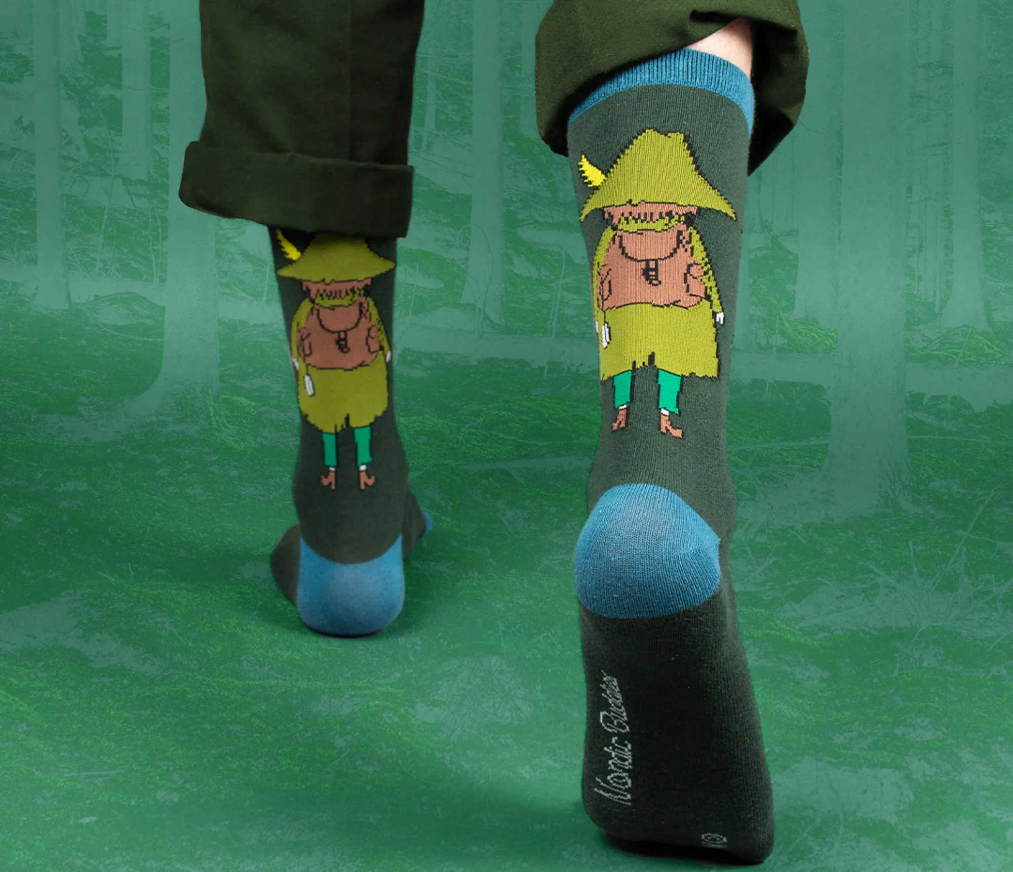 Snufkin Travelling Men Socks - Green