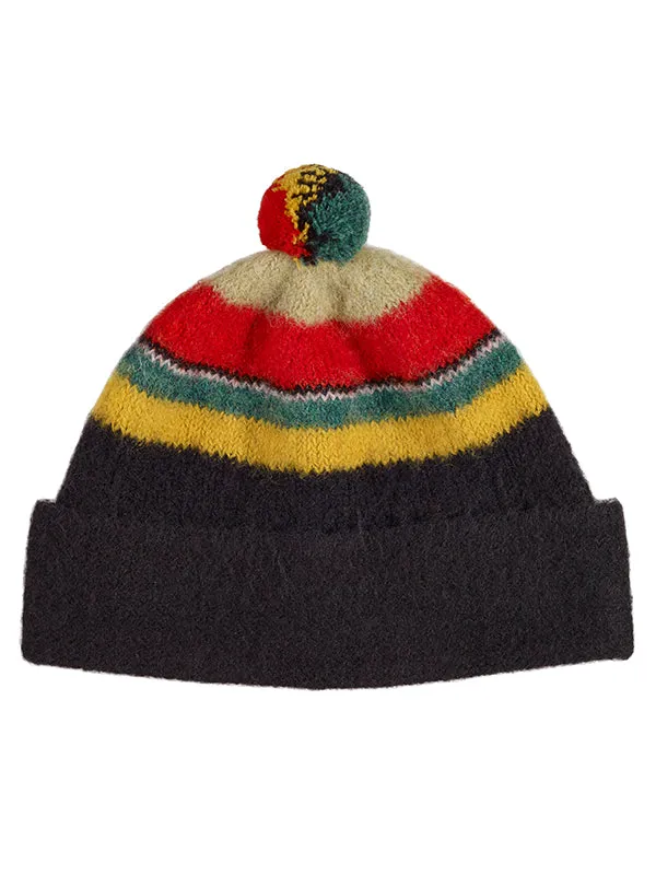 Stripe Shetland Hat Old Gold