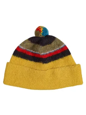 Stripe Shetland Hat Old Gold