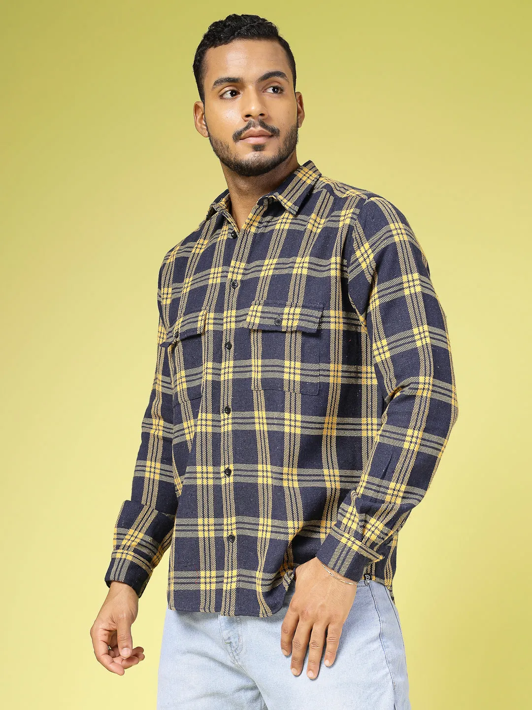 Stylish Oversized Flannel Shacket for Men