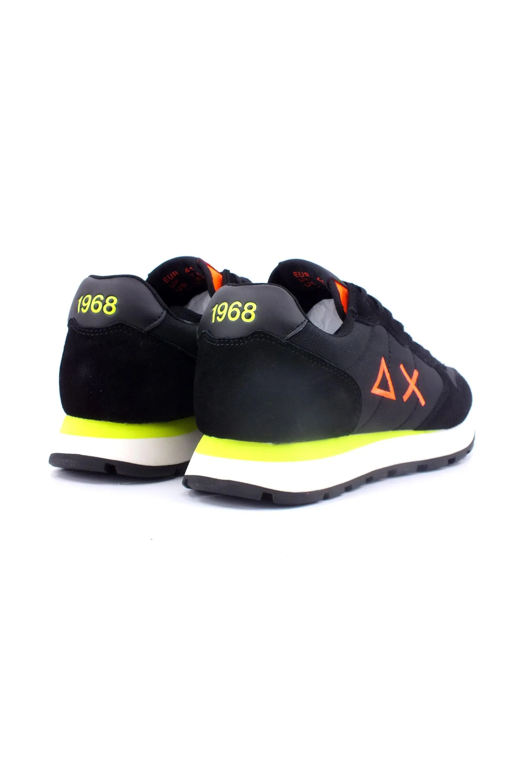 SUN68 Tom Fluo Sneaker Uomo Nero Z43102