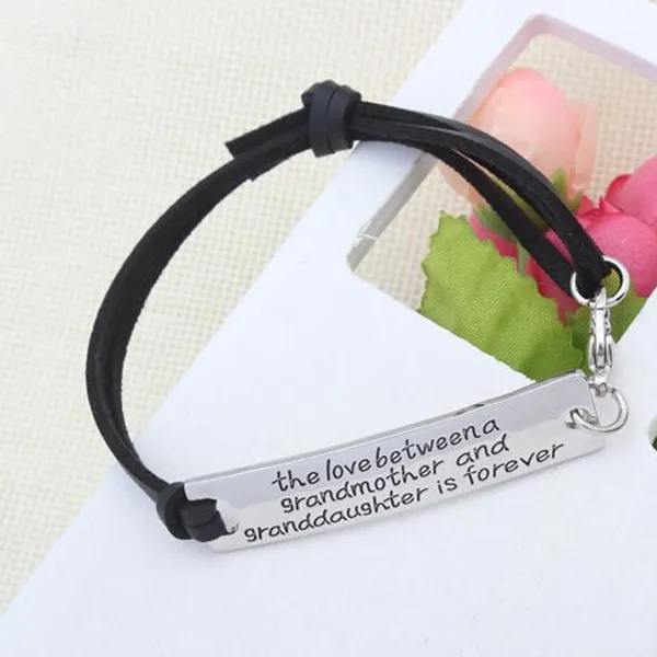 The Love Between a Grandmother and Granddaughter is Forever- Strap Bracelet