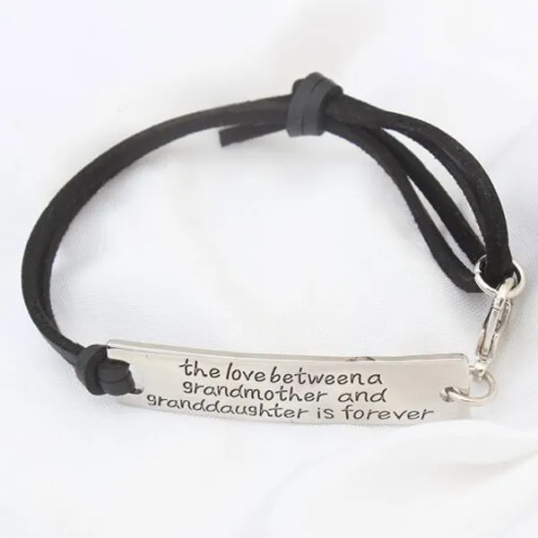 The Love Between a Grandmother and Granddaughter is Forever- Strap Bracelet